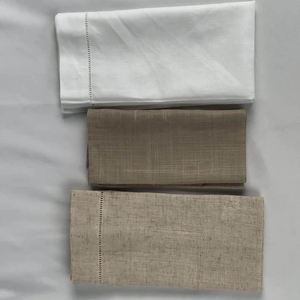 Handmade Beige Plain Dyed 100% Linen Napkins for Wedding and Party <b>Table</b> Cloth Decorations Dinning Napkins - Product Image 6