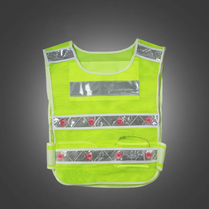 Gilet de sécurité réfléchissant avec LED pour le travail de nuit