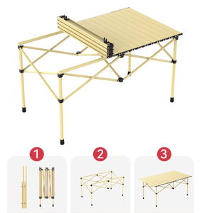 53 Mesa de comedor plegable moderna para exteriores (acero al carbono) para uso en parques y patios - Product Image 4