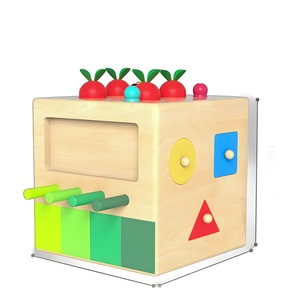 Jouets éducatifs en bois Montessori <span class=keywords><strong>6</strong></span> en 1, <span class=keywords><strong>cube</strong></span> de tri de formes, pour les bébés garçons et filles <span class=keywords><strong>d</strong></span>'âge préscolaire de 1, 2 et 3 ans - Product Image 4