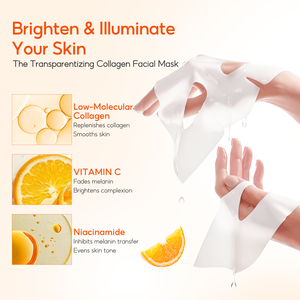 <span class=keywords><strong>LANBENA</strong></span>-<span class=keywords><strong>Mascarilla</strong></span> facial de colágeno para blanquear la piel, máscara facial antienvejecimiento, soporte Oem - Product Image 4