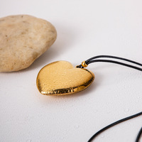 Haute poli lisse en acier inoxydable grand coeur amour pendentif cire corde collier pour femmes couleur or breloque bijoux cadeau