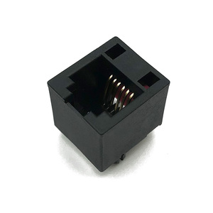 5224 rj25 kết nối điện thoại nữ đen <span class=keywords><strong>6P6C</strong></span> H = 12.7mm sân 1.27mm phẳng pin 6 địa chỉ liên lạc dọc đầu vào RJ12 <span class=keywords><strong>PCB</strong></span> ổ cắm - Product Image 6