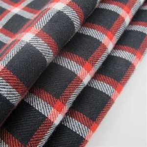 Bán buôn chải Twill đôi phải đối mặt với t/C flannel Vải nhuộm kẻ sọc màu xanh cho nam sinh đồng phục học sinh và váy may mặc - Product Image 2