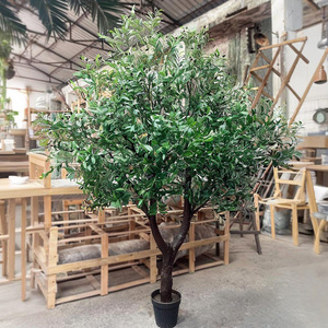 Plantes en pot en plastique de hauteur personnalisée plantes vertes grand olivier artificiel pour la maison salon bureau hôtel restaurant décor - Product Image 4