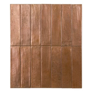 Piastrella in Rame Oporto 6 X 25 Cm Spessore 8 Mm Finitura Satinata Bordi Irregolari - Product Image 2