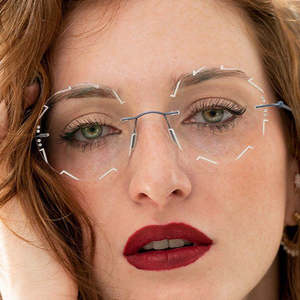 Tùy Chỉnh Vòng Không Có Vành Retro Kính Quang Học Thời Trang Hình Bầu Dục Phụ Nữ Cổ Điển Người Đàn Ông Kim Loại Khung Kính Mắt - Product Image 2