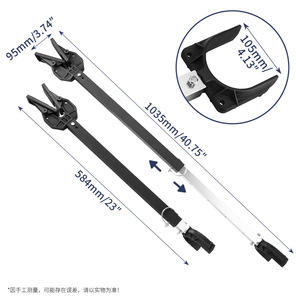 Marine Motor <b>Bracket</b> For Inflatable Boat And Speedboat 584mm <b>Black</b> And White Mounting Hardware - Product Image 1