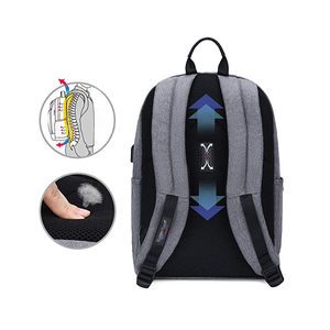Sac à dos scolaire simple personnalisé avec port USB, imperméable, pour ordinateur portable de 15,6 pouces, idéal pour les voyages - Product Image 6