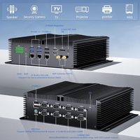 Komputer Desktop Mini PC Industri Tanpa Kipas Core I7-1355U 10 Core Win-11 Pro 32G DDR5 RAM 512G NVME SSD 9-36V Tegangan Lebar