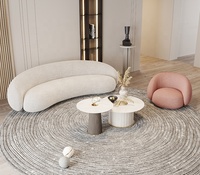 Meistverkauftes Modernes Mondförmiges Samt-Modulsofa-Set für Wohnzimmer Villa Zuhause Hotel Schule Möbel