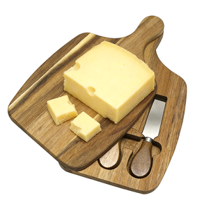 Juego de Tabla de Quesos de Madera de Acacia para Regalo de Inauguración de Casa, con 3 Utensilios para Queso y Mango - Product Image 2