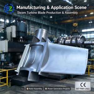 Baozon OEM Rotor à pales creuses à film de refroidissement, type Fir-tree Root, 1300-1600°C, certifié TUV, classe F/H, HP, garantie 1 an pour centrale électrique - Product Image 4