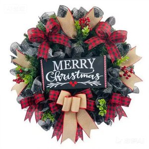 Guirlande de Noël transversale pour décoration de porte et accessoires de décoration de fête - Product Image 1