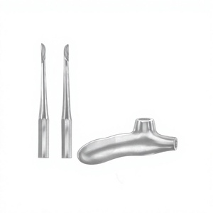 Elevador de Raíces Dentales Fig. 33 34, Acero Inoxidable Alemán Plateado, Certificado CE, Agarre Ergonómico, Instrumento Quirúrgico Manual Clase I - Product Image 1