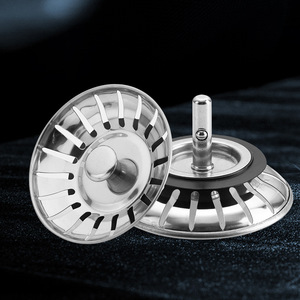 Bouchon de vidange en acier inoxydable GTF, version standard, filtre anti-colmatage pour évier de cuisine et couvercle de drain de vaisselle - Product Image 1