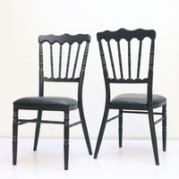 Chaises Napoléon empilables en métal noir durables de Chine pour hôtels, hôpitaux, mariages, événements pour enfants - Mobilier commercial pas cher