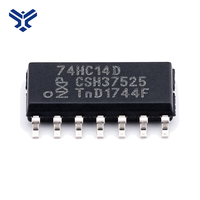 74HC14D 653 Hex Schmitt Trigger Inverter IC SOIC-14 6 inverseurs indépendants, anti-bruit, haute vitesse, logique CMOS, 2V à 6V, SMD