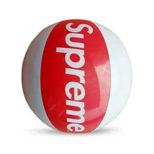 促销批发定制标志印刷充气沙滩球出售塑料球
