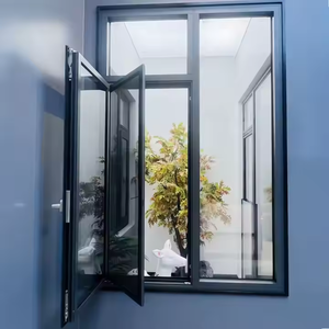 Design moderne personnalisé en usine à bas <span class=keywords><strong>prix</strong></span> pont cassé anti-horizontal fenêtre en aluminium style ouvert avec isolation phonique - Product Image 3