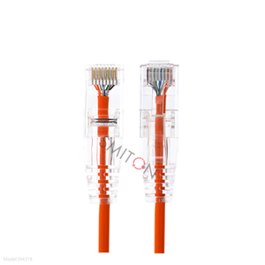 Câbles de raccordement OEM ultra-minces UTP CAT6A non blindés, câble réseau 28AWG <span class=keywords><strong>10Gb</strong></span> PVC LSZH Ethernet avec capuchon transparent <span class=keywords><strong>RJ45</strong></span>, 1m - Product Image 6