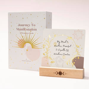 Cartes <span class=keywords><strong>d</strong></span>'affirmation de pleine conscience imprimées sur papier offset personnalisé |   Cartes de pratique quotidienne sur l'amour-propre et la pensée positive, boîte porte-cartes - Product Image 5