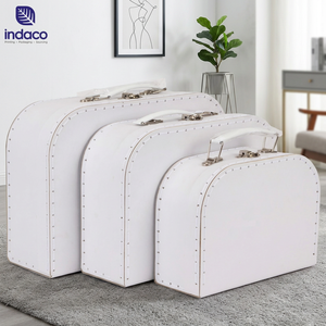 2026 New Solid Color Cardboard Luggage Decorative Paper Storage <b>Box</b> Handle Home <b>Display</b> Decorative Paper <b>Box</b> - Product Image 1