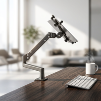 Support de bureau flexible et réglable de haute qualité avec pince pour téléphone et tablette, support de montage en aluminium long pour iPad compatible