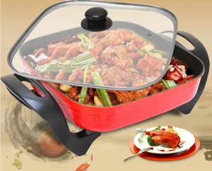 Olla caliente eléctrica multifuncional, olla antiadherente para cocina, sartenes eléctricas, aparato de cocina inteligente para el hogar - Product Image 4