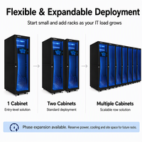 Solution de cabinet micro-modulaire à rangée unique pour centre de données, idéale pour les salles de serveurs d'entreprise