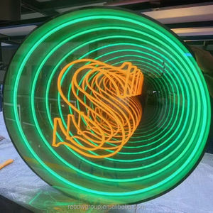 Dropshipping sans MOQ, livraison rapide, décoration murale LED néon personnalisée, miroir multicouche infini, enseigne néon 3D personnalisée - Product Image 6