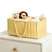 Panier de rangement pour couches de luxe, panier à couches portable, design pliable en polyester durable, fermeture éclair écologique, capacité de 10 à 20 L