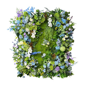 Panel de Pared Verde Artificial con Follaje de Tacto Real, Jardín Vertical para Decoración Interior Comercial, Vestíbulo de Hotel, Recepción de Oficina, Venta al por Mayor - Product Image 1