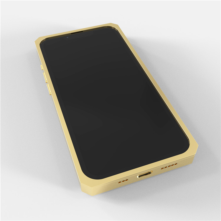 Popular Stainless Steel Phone Cover For Apple iPhone 13 /13 Pro Max Metal Protective Mobile Case for Golden Concept
