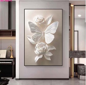 Peintures murales décoratives de luxe modernes, peintures en porcelaine de cristal pour la décoration de la maison - Product Image 4