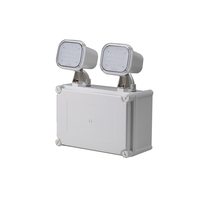 Lampe de secours LED IP65 rechargeable double spot 12W pour signalisation de sortie d'entrepôt, d'usine, de couloir, autonomie 3 heures