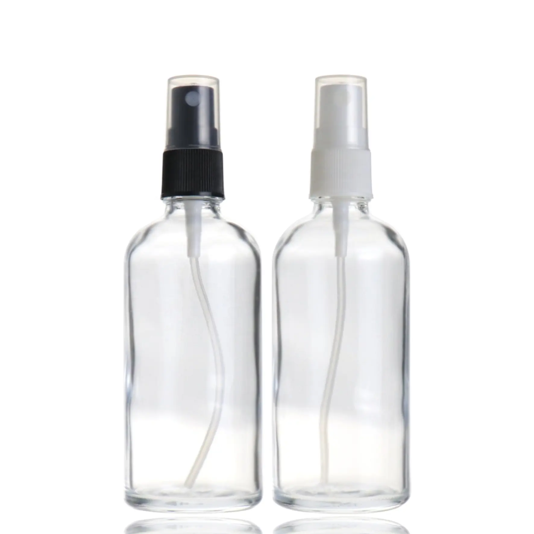 スキンケア包装用ミストスプレー付きの空の透明な100 mlガラススプレー香水瓶
