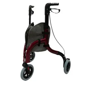 3 Wheel Rollator Walker for Seniors - Ultra Lightweight Foldable Walker for Elderly, Aluminum Three Wheel Mobility Aid