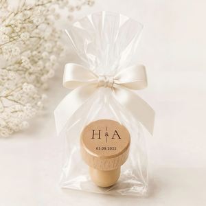 Bouchon de bouteille de vin personnalisé, bouchon en bois gravé avec nom et logo, cadeaux de mariage, cadeaux de fête prénuptiale, décorations de fête - Product Image 6