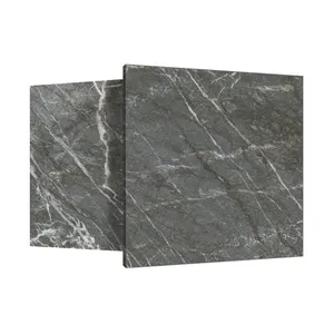 Wholesale 18mm Polished Pencil Grey Natural Stone Marble Slab For Kitchen Countertop And Floor