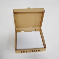 Embalaje de caja de comida corrugado desechable reciclable personalizado, caja de pizza de restaurante de comida rápida de papel