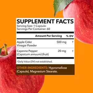 Cápsulas de Vinagre de Sidra de Manzana OEM con Extracto de Pimienta de Cayena, Favorecen la Salud Digestiva, Control de Peso, Cápsulas Adelgazantes - Product Image 6
