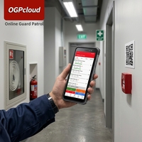 Dispositif de surveillance GPS 4G WiFi NFC avec lecteur de codes QR et Bluetooth pour points de contrôle, fonctionnement hors ligne et synchronisation automatique des patrouilles