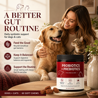 Friandises à mâcher pour chiens et chats à stomac sensible, probiotiques pour la santé digestive, fabricant de marques privées