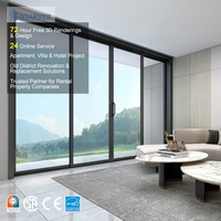 Système de porte coulissante pliante en aluminium à rupture de pont thermique, étanche, pour balcon extérieur moderne, pour usage hospitalier