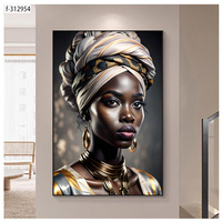 Arte de Pared Nórdico de Belleza Femenina Negra, Decoración para Sala de Estar, Impresiones HD de Mujeres Africanas, Pósters, Cuadros, Figuras Decorativas