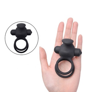 Vibratore del coniglio proiettile vibrante anello del pene doppio cazzo anelli vibratore per gli uomini giocattoli erotici del sesso - Product Image 6
