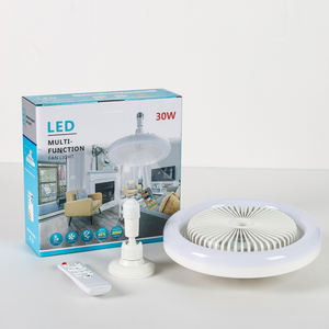 Ventilador de Techo de 30W para Interiores con Luz LED, Control Remoto e Interfaz E27, Lámpara para Habitaciones, Artículos de Primera Necesidad - Product Image 6