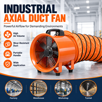 Ventilateur axial industriel portable à haut débit d'air avec conduit flexible de 10 m pour la ventilation des espaces confinés