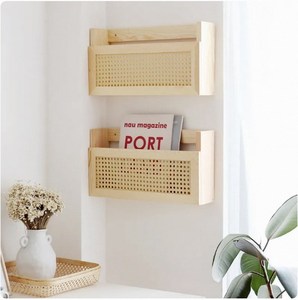 Giá để đồ treo tường hình chữ nhật bằng gỗ chắc chắn, thiết kế hiện đại sang trọng cho phòng khách gia đình. - Product Image 3